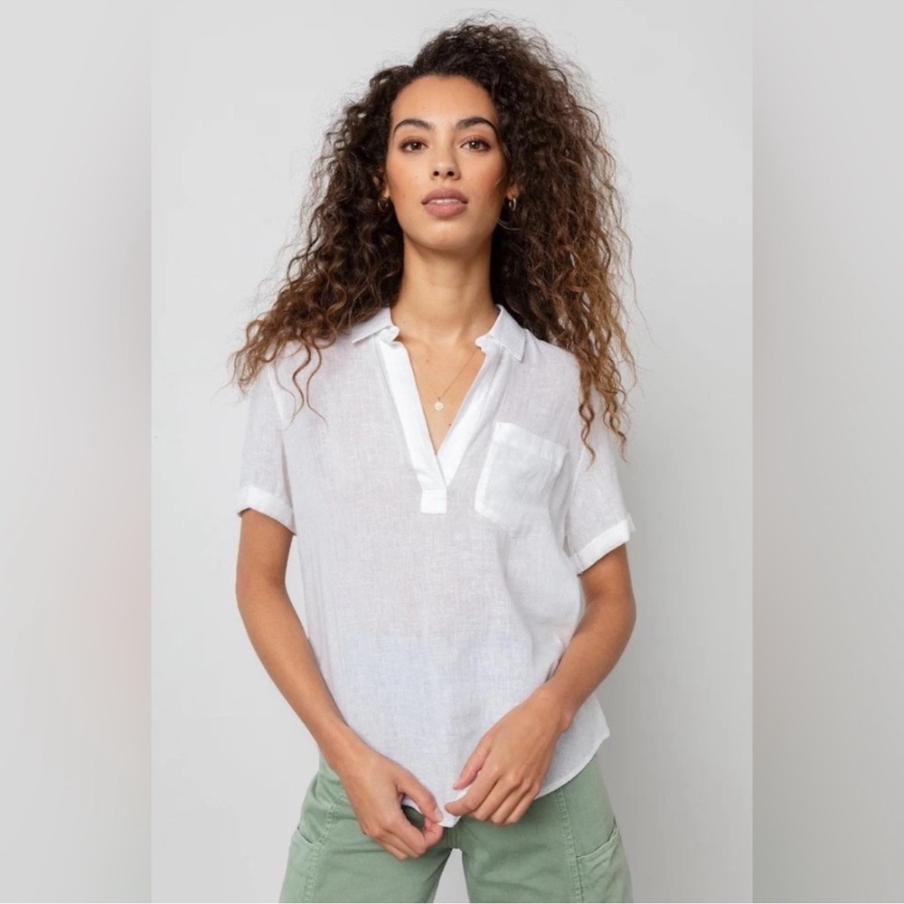 Rails Linen White Top